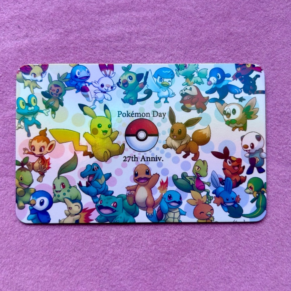 Pokémon Day Celebration — Rainbow Gloss Foil Collectible Art Card ✨